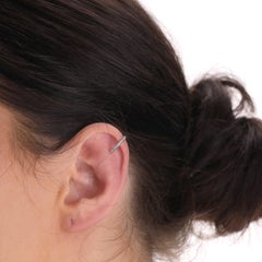 14k White Gold & Diamond Ear Cuff