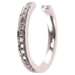 14k White Gold & Diamond Ear Cuff