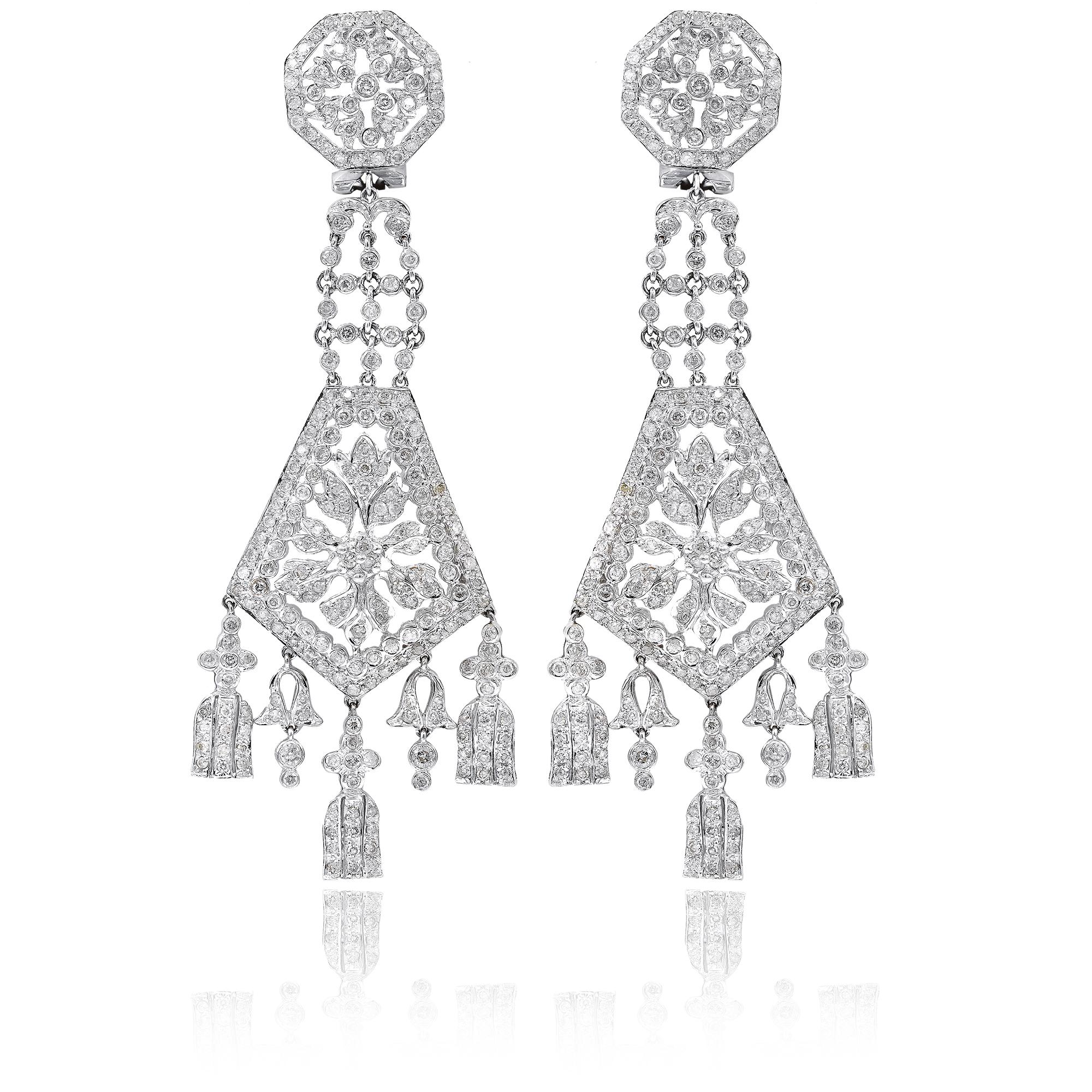 14K White Gold Diamond Earrings featuring 7.00 Carat T.W. of Natural Diamonds

Underline your look with this sharp 14K White Gold Diamond Earrings. High quality Diamonds. This Earrings will underline your exquisite look for any occasion.

. is a