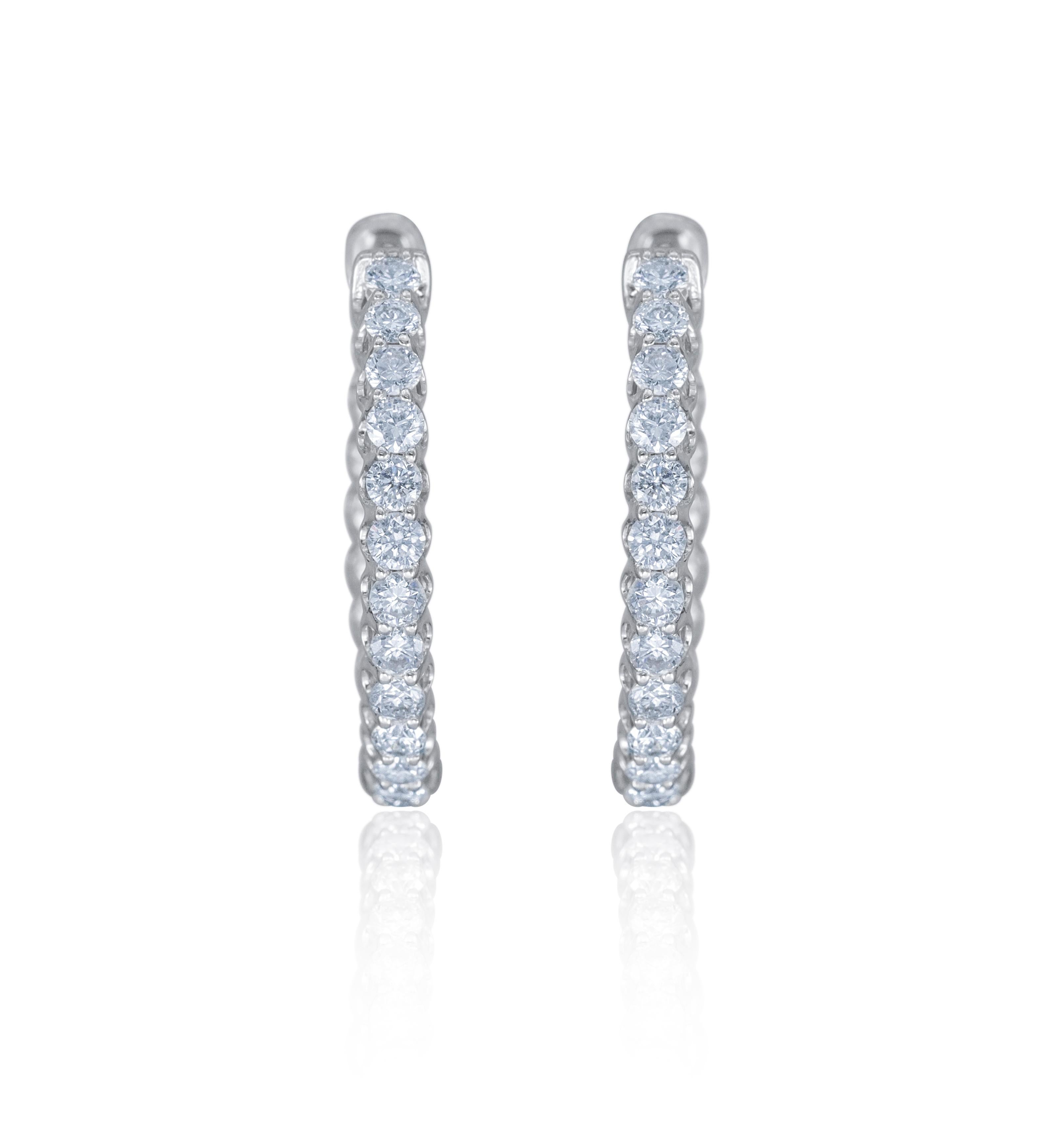 14K White Gold Diamond Earrings featuring 1.50 Carat T.W. of Natural Diamonds

Underline your look with this sharp 14K White Gold Diamond Earrings. High quality Diamonds. This Earrings will underline your exquisite look for any occasion.

. is a