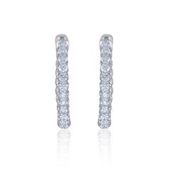 14K White Gold Diamond Earrings