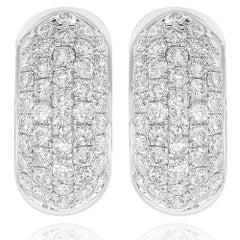 14K White Gold Diamond Earrings