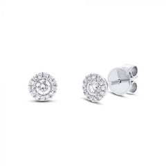 14K White Gold Diamond Earrings