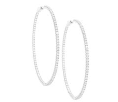 14K White Gold Diamond Earrings