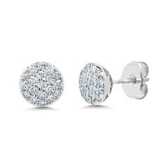 14K White Gold Diamond Earrings