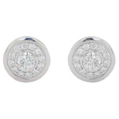 Orecchini con diamanti in oro bianco 14K