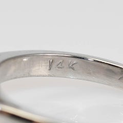 14K White Gold Diamond & Emerald Ring, 4gr