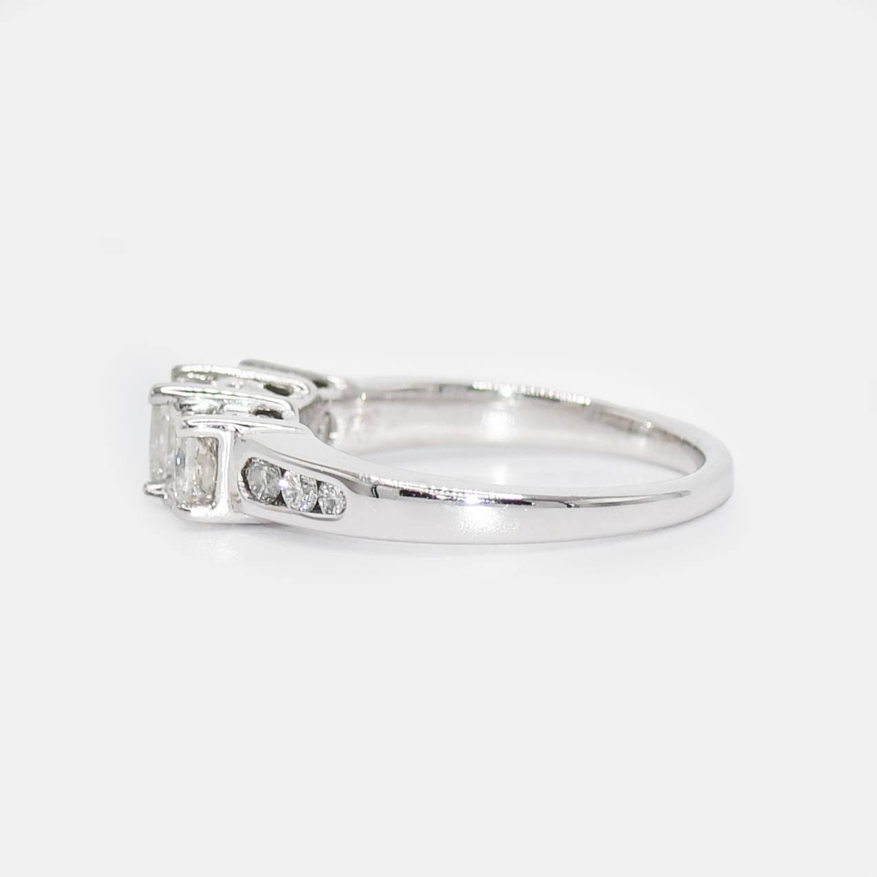 14K White Gold Diamond Engagement Ring 1.25TDW, 4.5g For Sale 1