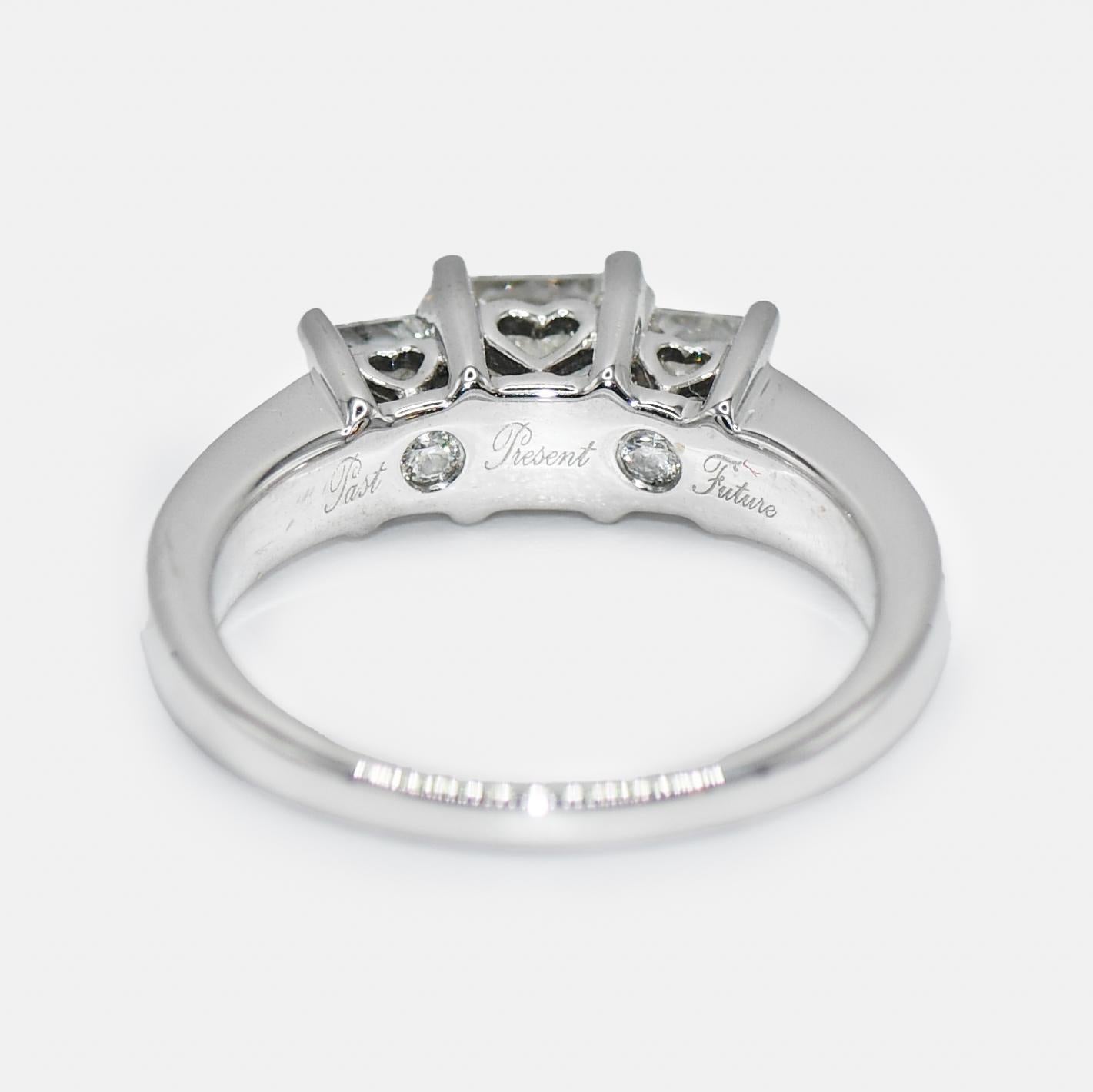 14K White Gold Diamond Engagement Ring 1.25TDW, 4.5g For Sale 4