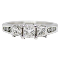 Bague de fiançailles en or blanc 14 carats avec diamants 1,25TDW, 4,5 g