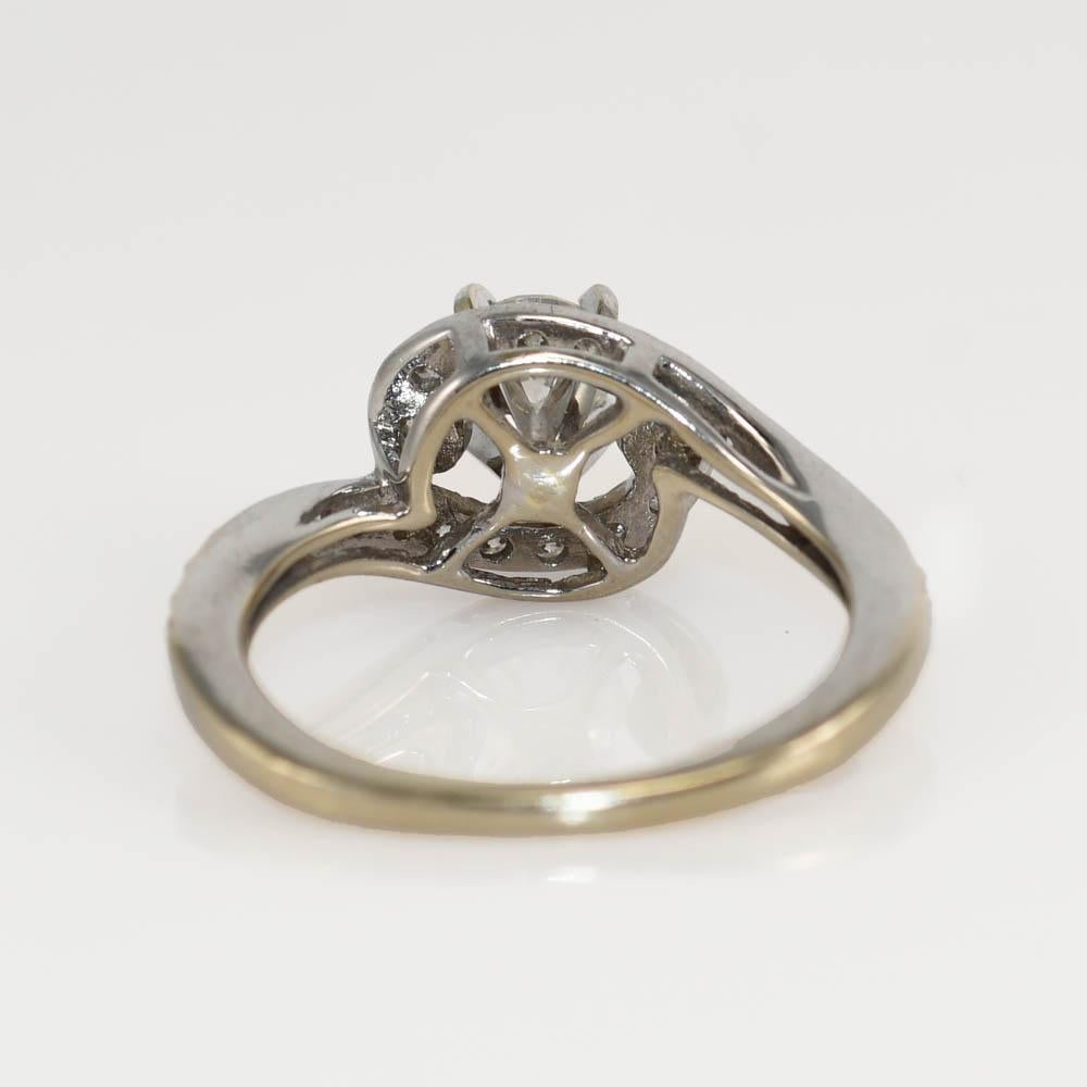 14k White Gold Diamond Engagement Ring .35tdw 2.2gr For Sale 2