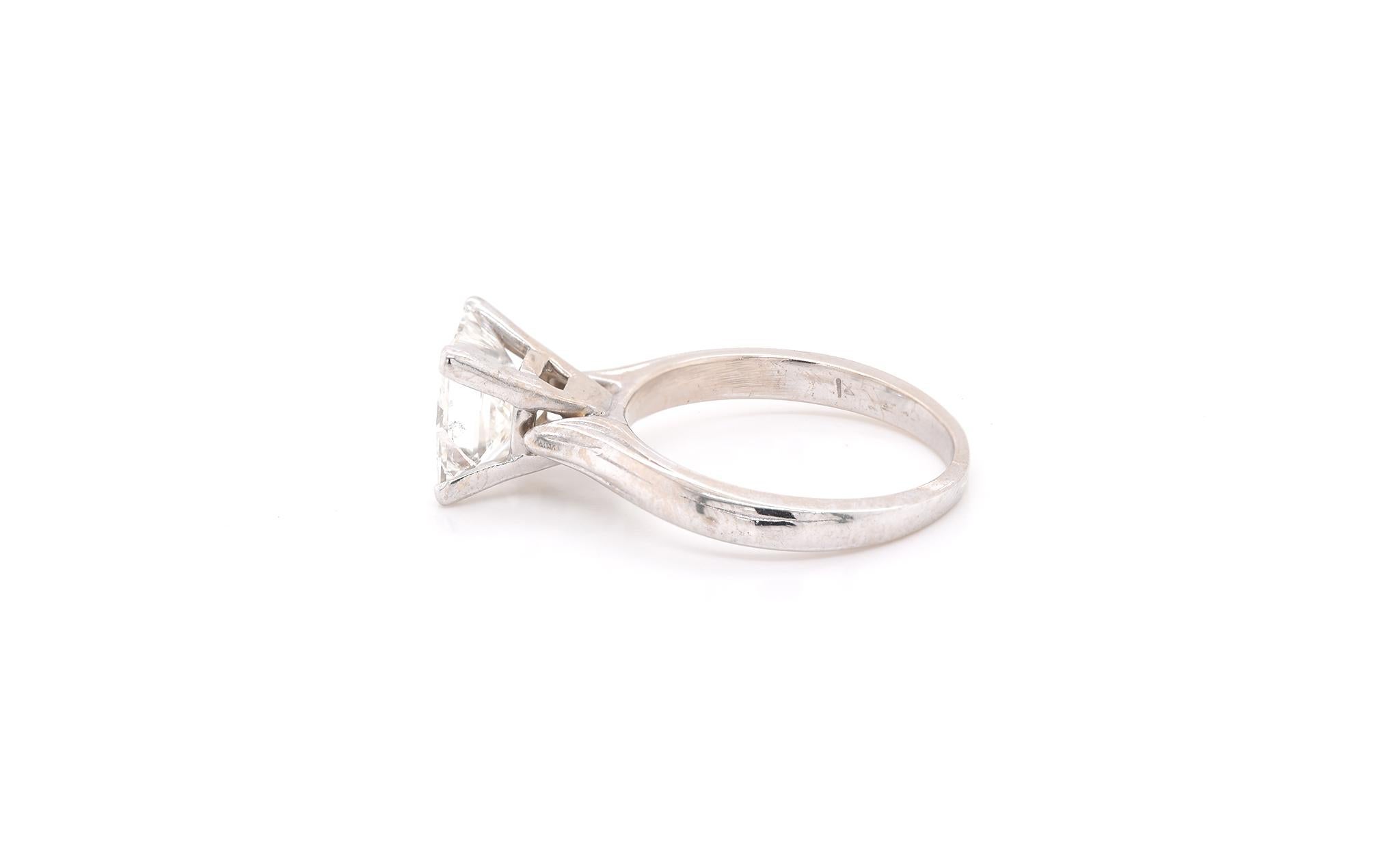 Princess Cut 14 Karat White Gold Diamond Engagement Ring