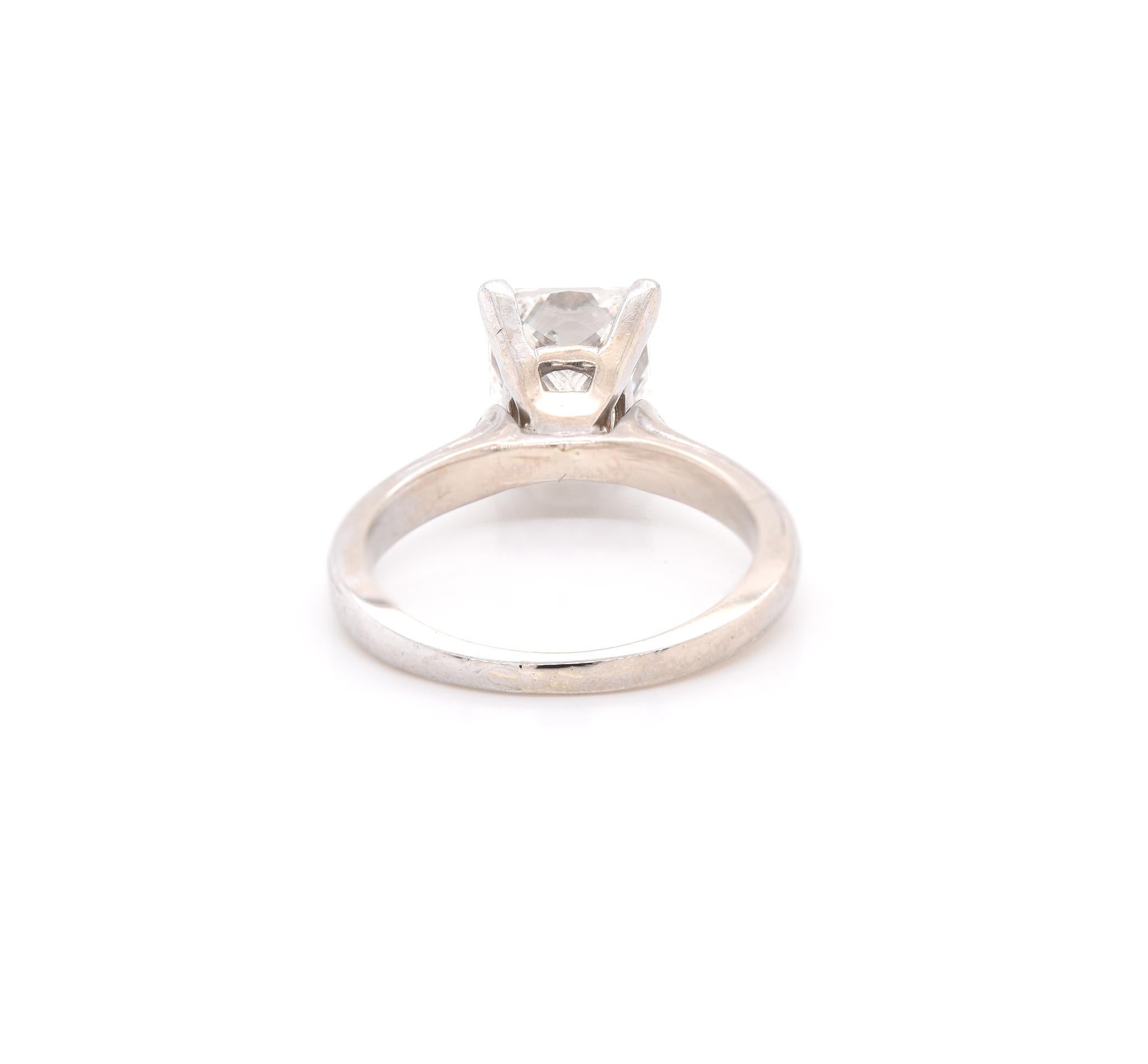 14 Karat White Gold Diamond Engagement Ring In Excellent Condition In Scottsdale, AZ
