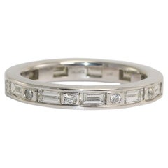 14K White Gold Diamond Eternity Band 0.75ct