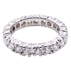 Bracelet d'éternité en or blanc 14 carats avec diamants