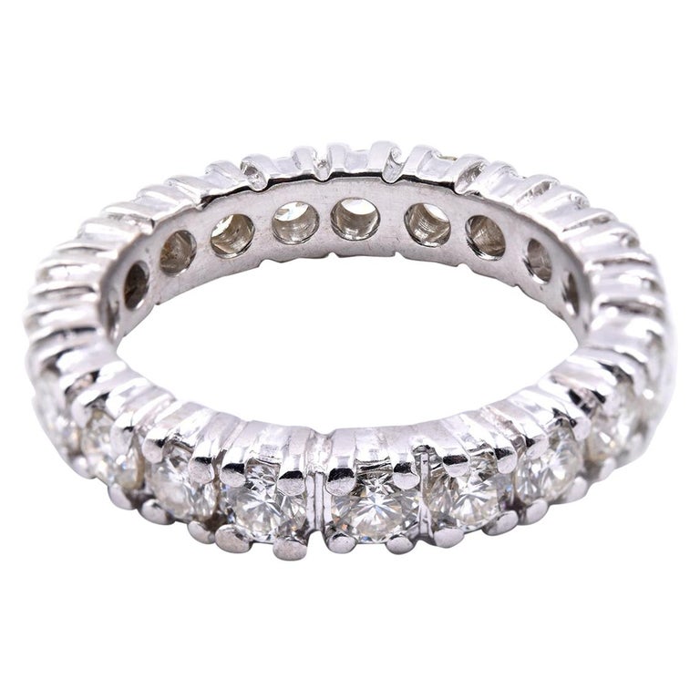 14 Karat White Gold Diamond Eternity Band For Sale (Free Shipping) at ...
