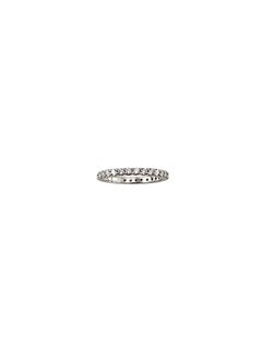 14K White Gold Diamond Eternity Band Ring Size 5 #23635