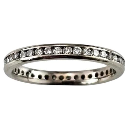 Anillo de oro blanco de 14 quilates con diamantes talla 6 #25141