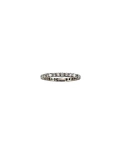 14K White Gold Diamond Eternity Band Ring Size 7 #25127
