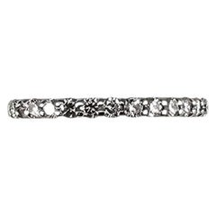 14K White Gold Diamond Eternity Band Ring Size 7 #25127