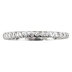14K White Gold Diamond Eternity Band Ring Size 7 #25397