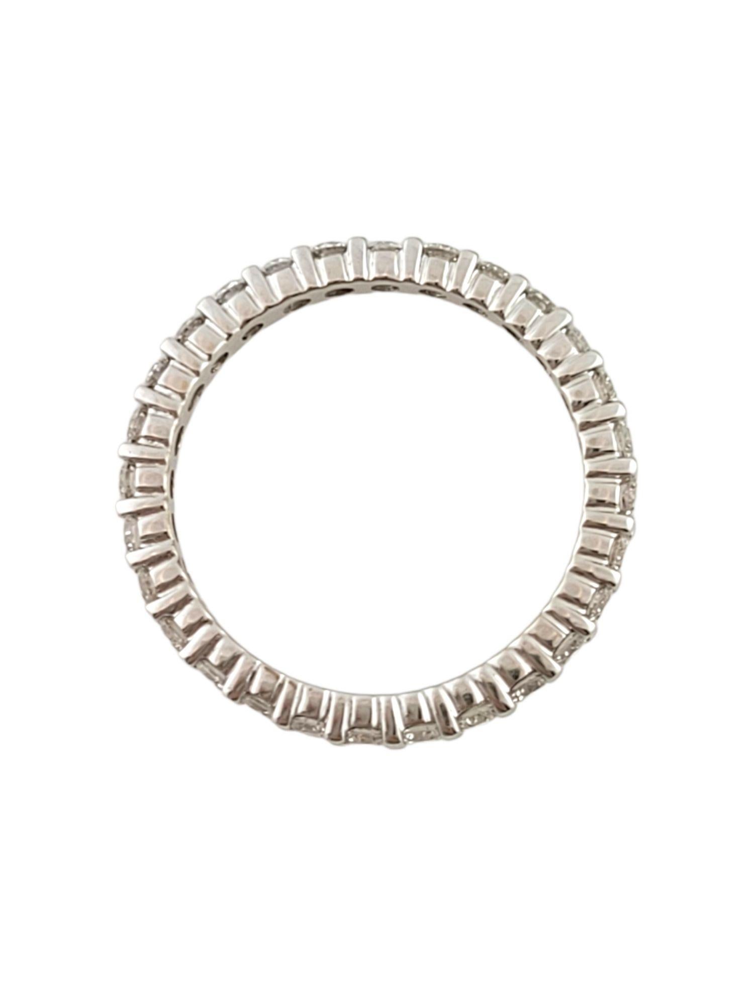 Round Cut 14K White Gold Diamond Eternity Band Size 6 #19012 For Sale