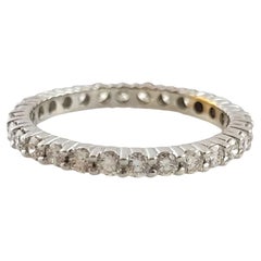 14K Weißgold Diamant-Eternity-Ring Größe 6 #19012
