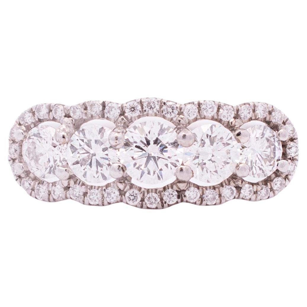 14K White Gold Diamond Eternity Ring  For Sale