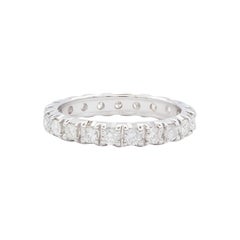 Alliance en or blanc 14k et diamants pour l'éternité