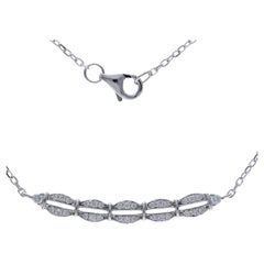Collana Collection'S in oro bianco 14K e diamanti (0,21 Ctw)