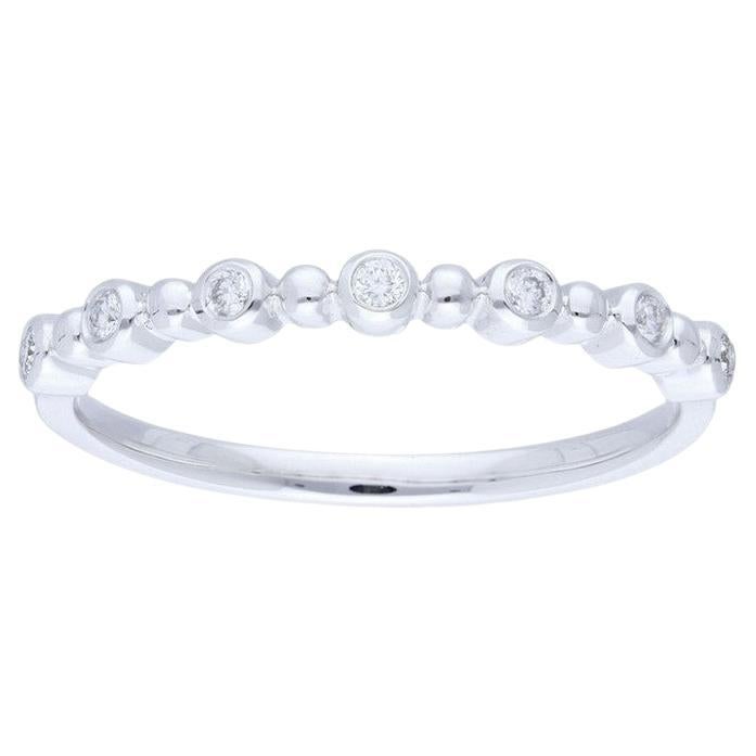 14K White Gold & Diamond Gazebo Fancy Collection Ring (0.09 Ct) For Sale