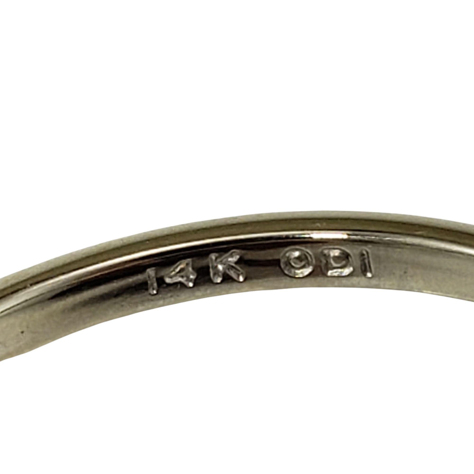 Bague grappe de cœurs en or blanc 14 carats, taille 5,25 #21796 Pour femmes en vente