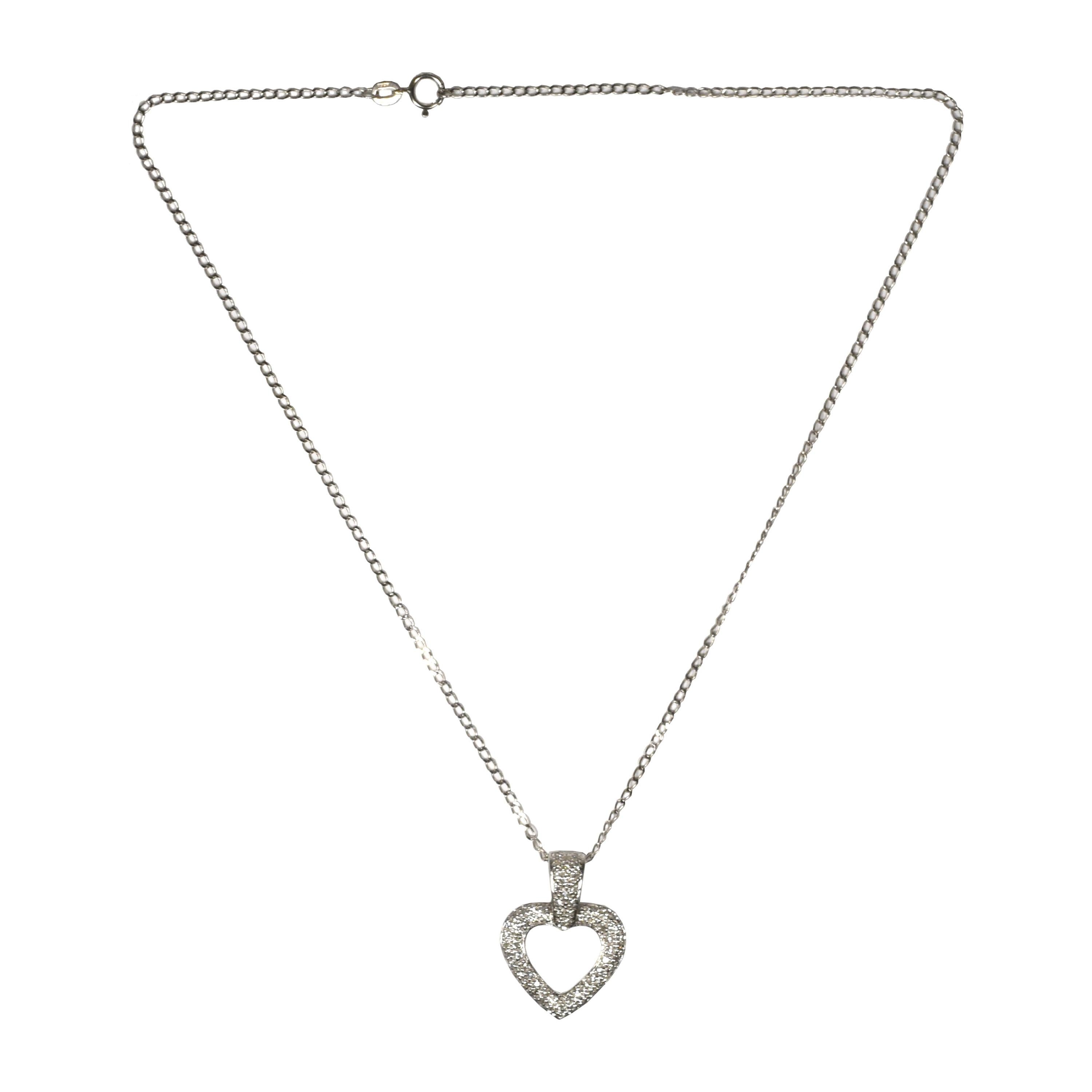 heart necklace 14k diamond initial necklace