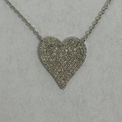 14 Karat Weißgold Diamant-Herz-Anhänger