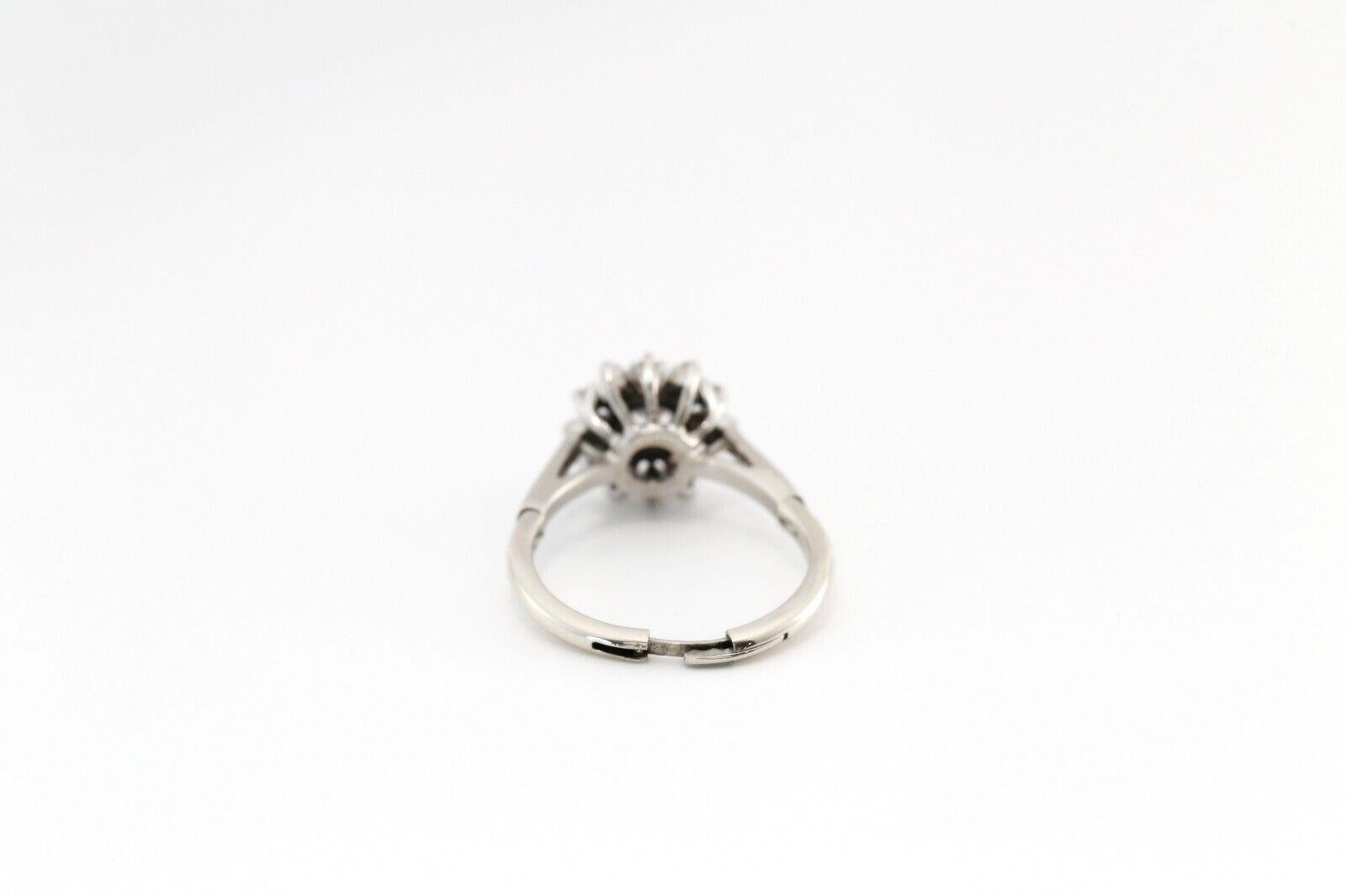 Bague à charnière en or blanc 14 carats, taille 9,25 - 6,0 g Bon état - En vente à Providence, RI