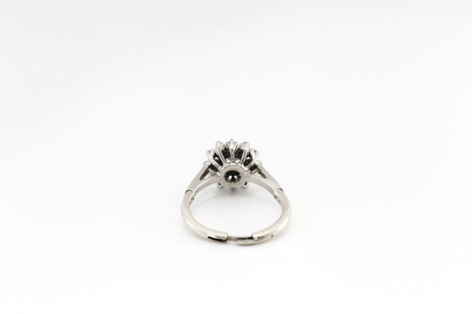 Bague à charnière en or blanc 14 carats, taille 9,25 - 6,0 g Pour femmes en vente