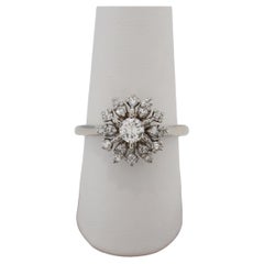 14k White Gold Diamond Hinged Ring, Size 9.25 - 6.0g