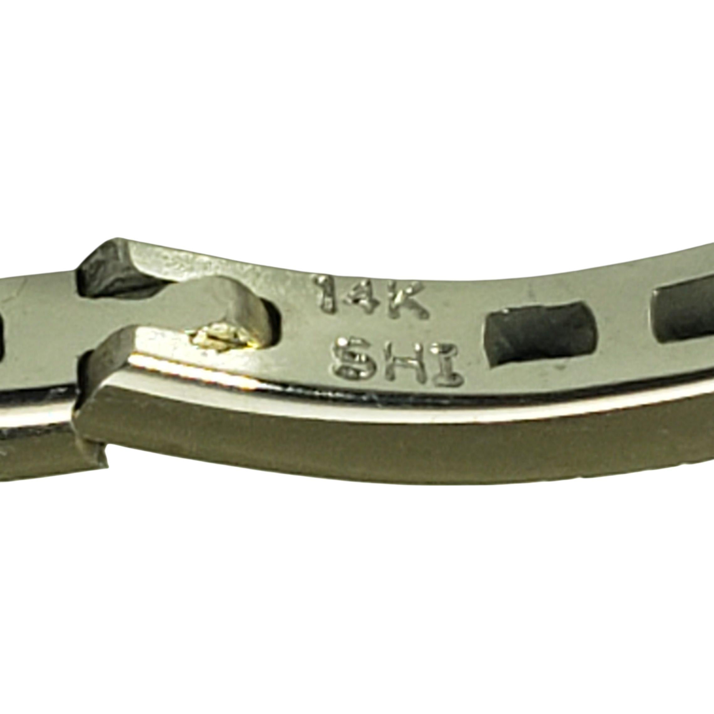 Donna Orecchini a cerchio con diamanti in oro bianco 14K #23206 in vendita