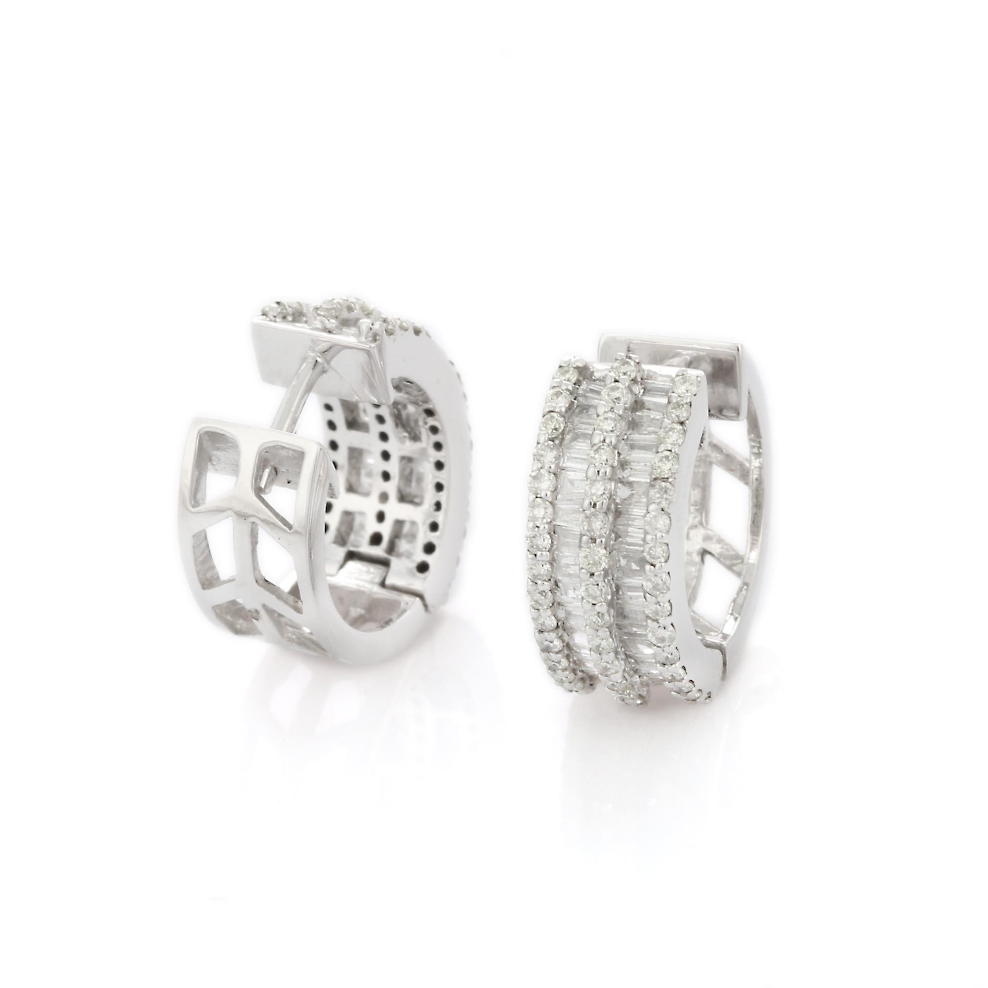 1 carat diamond huggie earrings