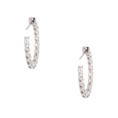Cerchi in oro bianco 14k con diamanti naturali da 2,59 ct.