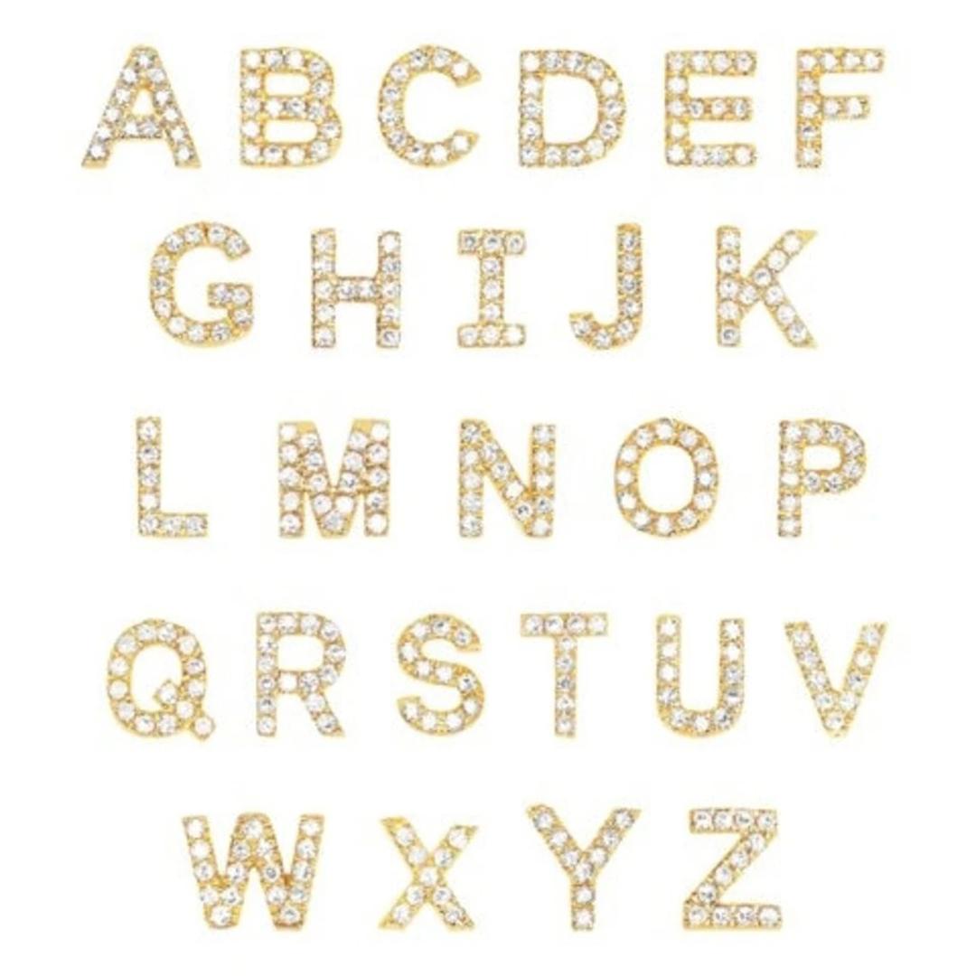 14k Gold Diamant-Initial-Halskette mit individuellem Initial-Anhnger mit Buchstabenanhnger für Damen oder Herren im Angebot