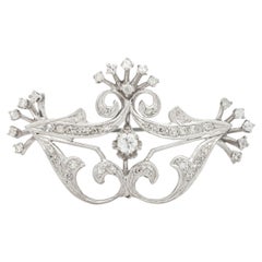 14K White Gold Diamond Lace
Spray Pin Pendant