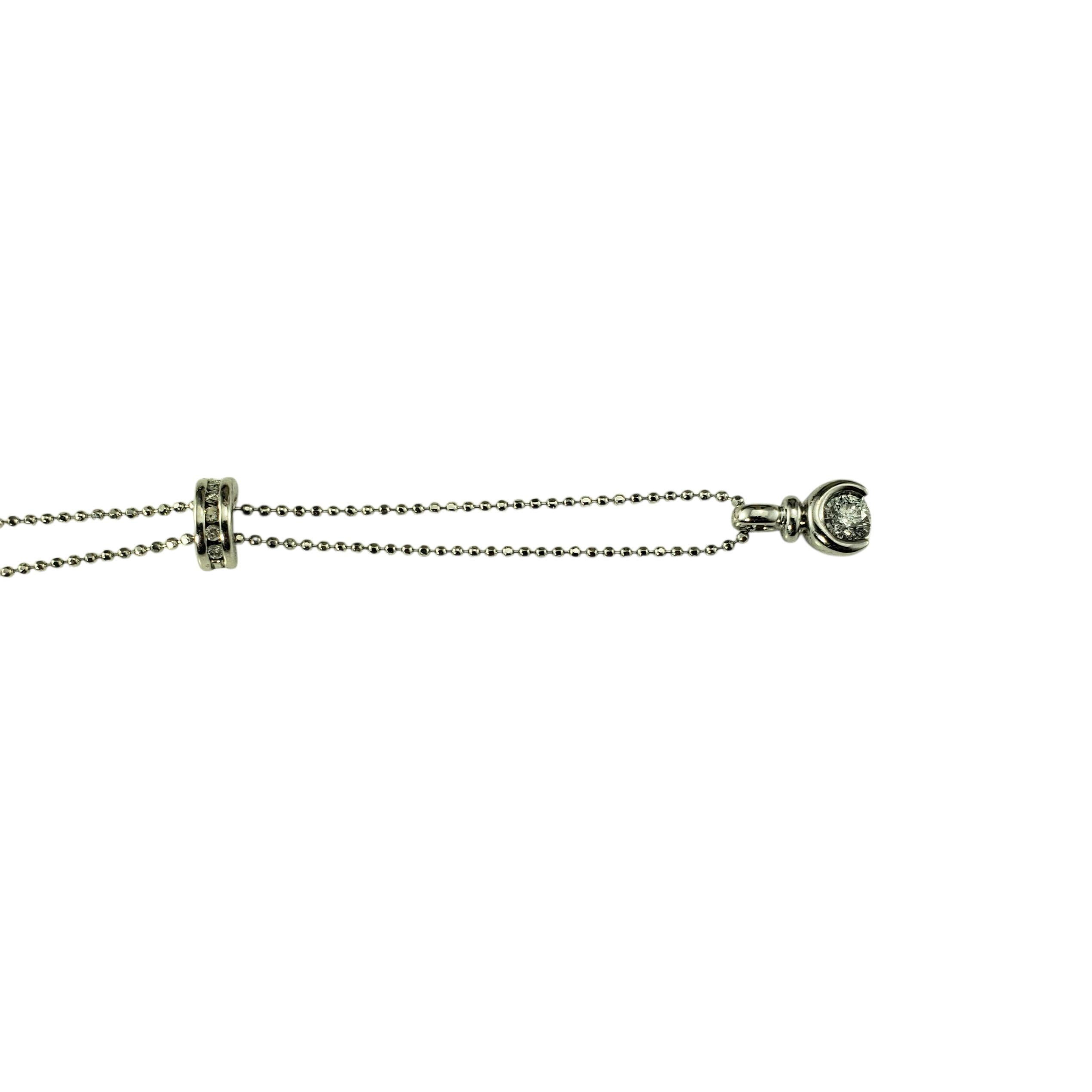 Collier Lariat en or blanc 14K et diamants #22817 Bon état - En vente à Washington Depot, CT