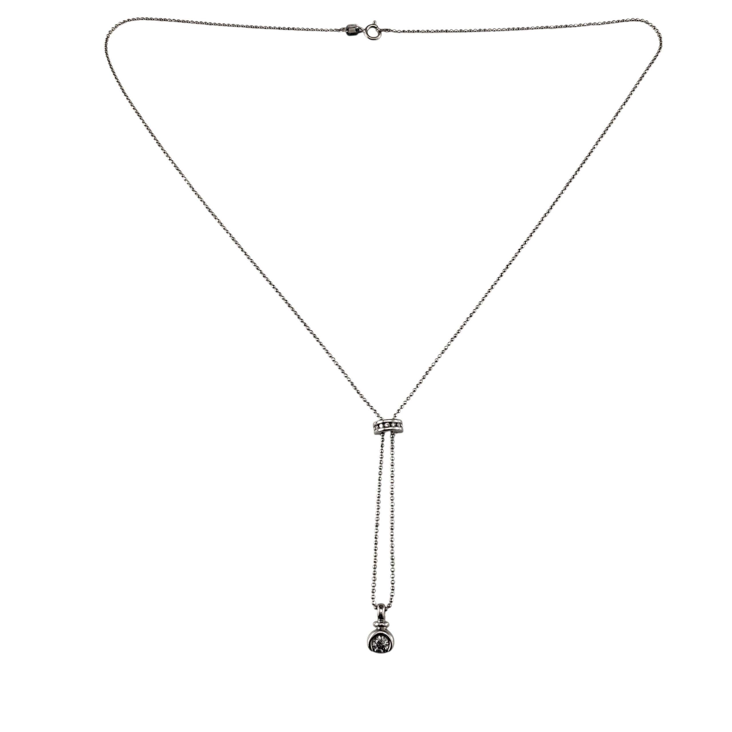 Collier Lariat en or blanc 14K et diamants #22817