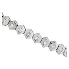 14k White Gold Diamond Line Bracelet