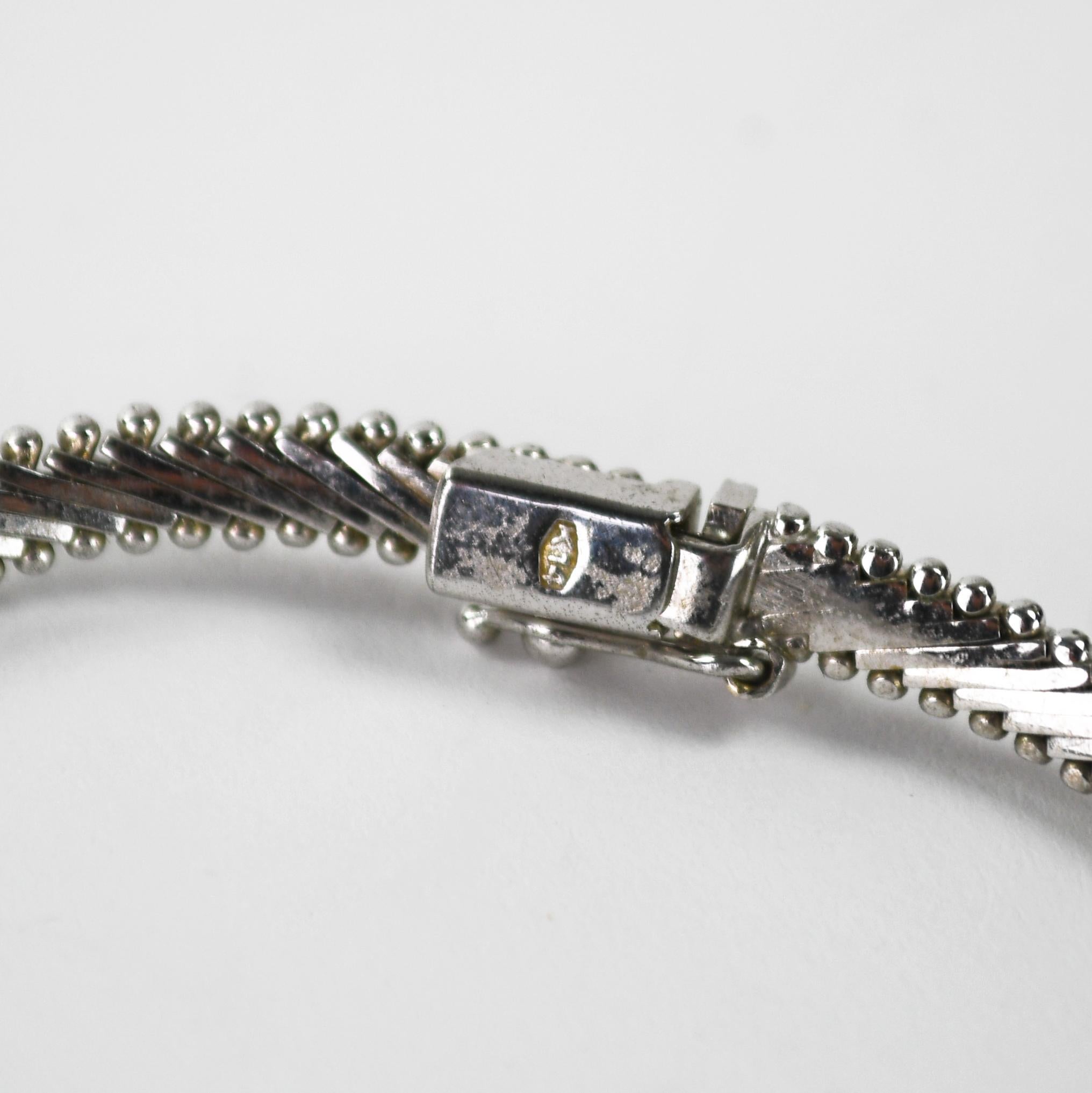 Collier en or blanc 14 carats avec diamants 1,00 carat en vente 1