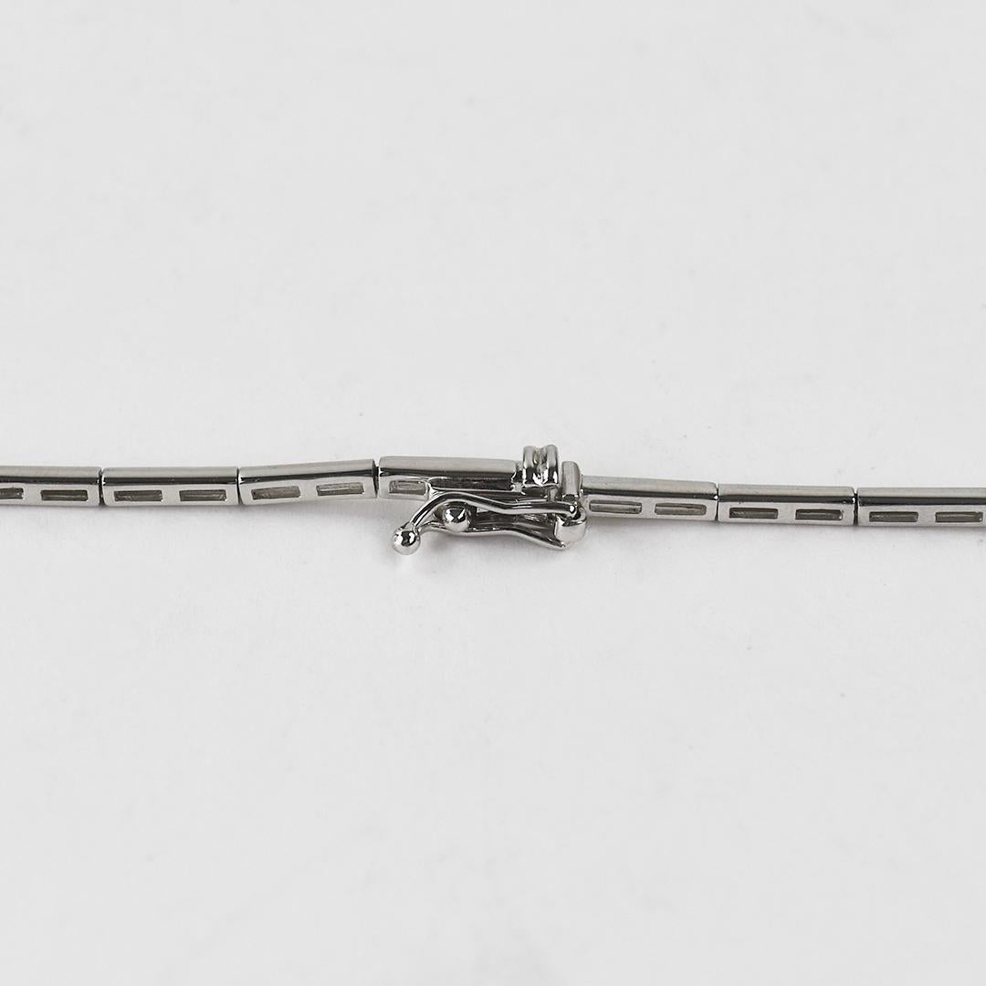 14K Weißgold Diamant-Halskette 3,00ct im Zustand „Hervorragend“ im Angebot in Laguna Beach, CA