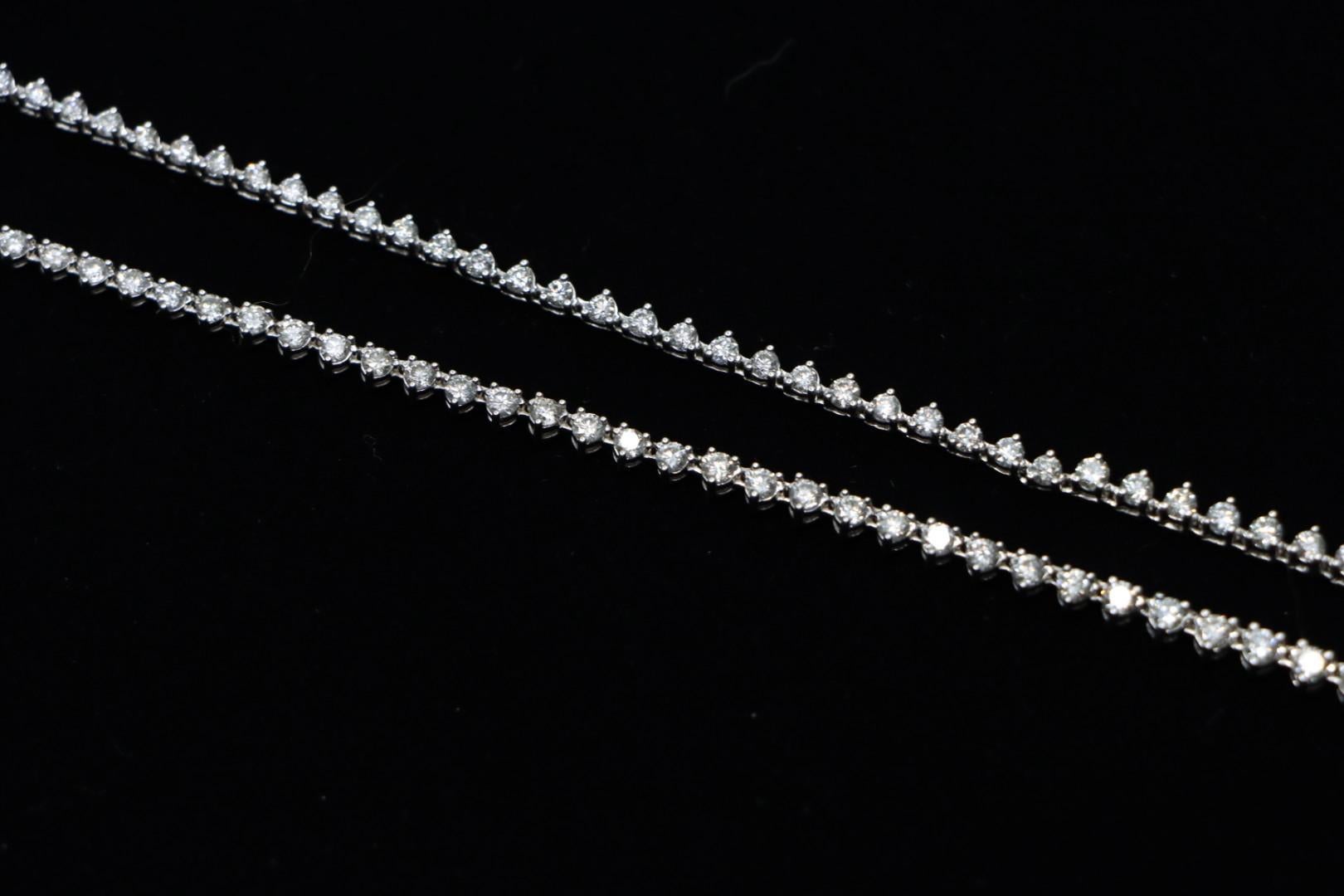 14K White Gold Diamond Necklace 8