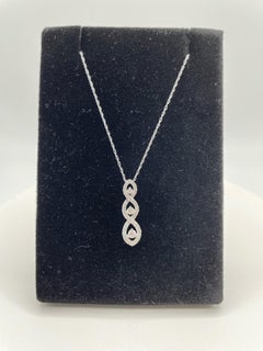 14 Karat Weißgold Diamant-Halskette