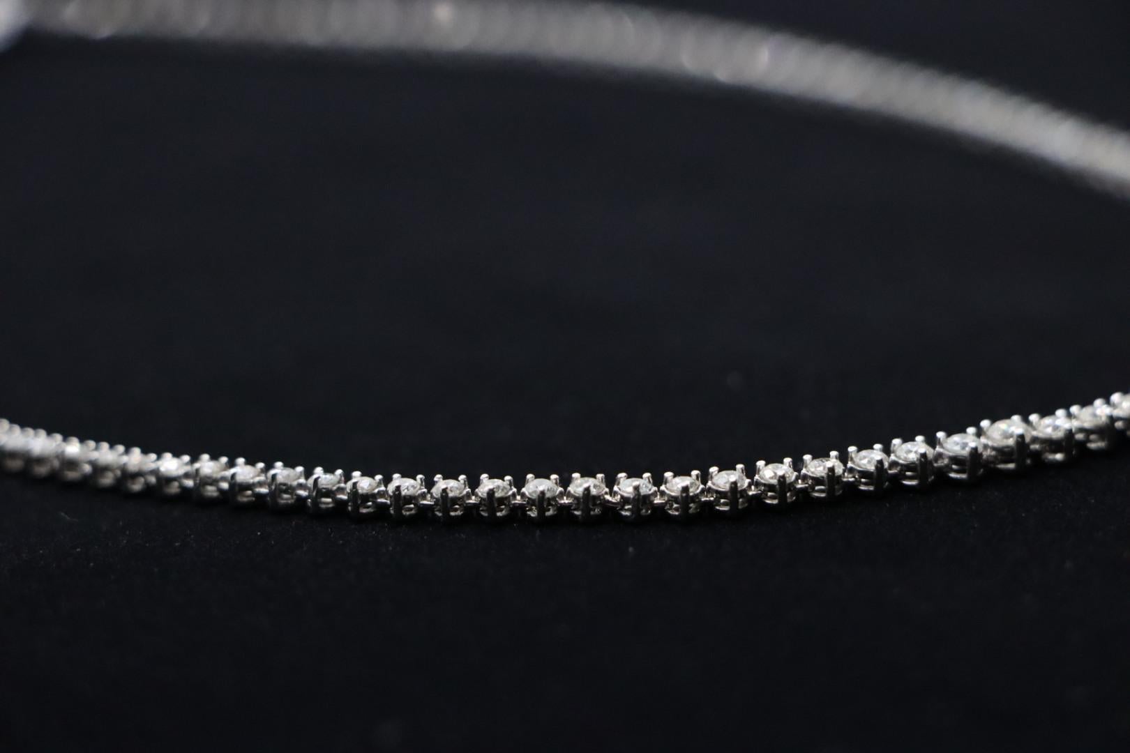 14K White Gold Diamond Necklace 1